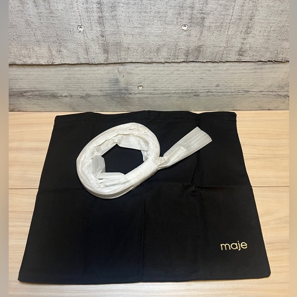 New MAJE NWT SHEEPSKIN SHERPAFRINGE CROSSBODY HANDBAG, NUDE/ NATURAL bag - Picture 13 of 15